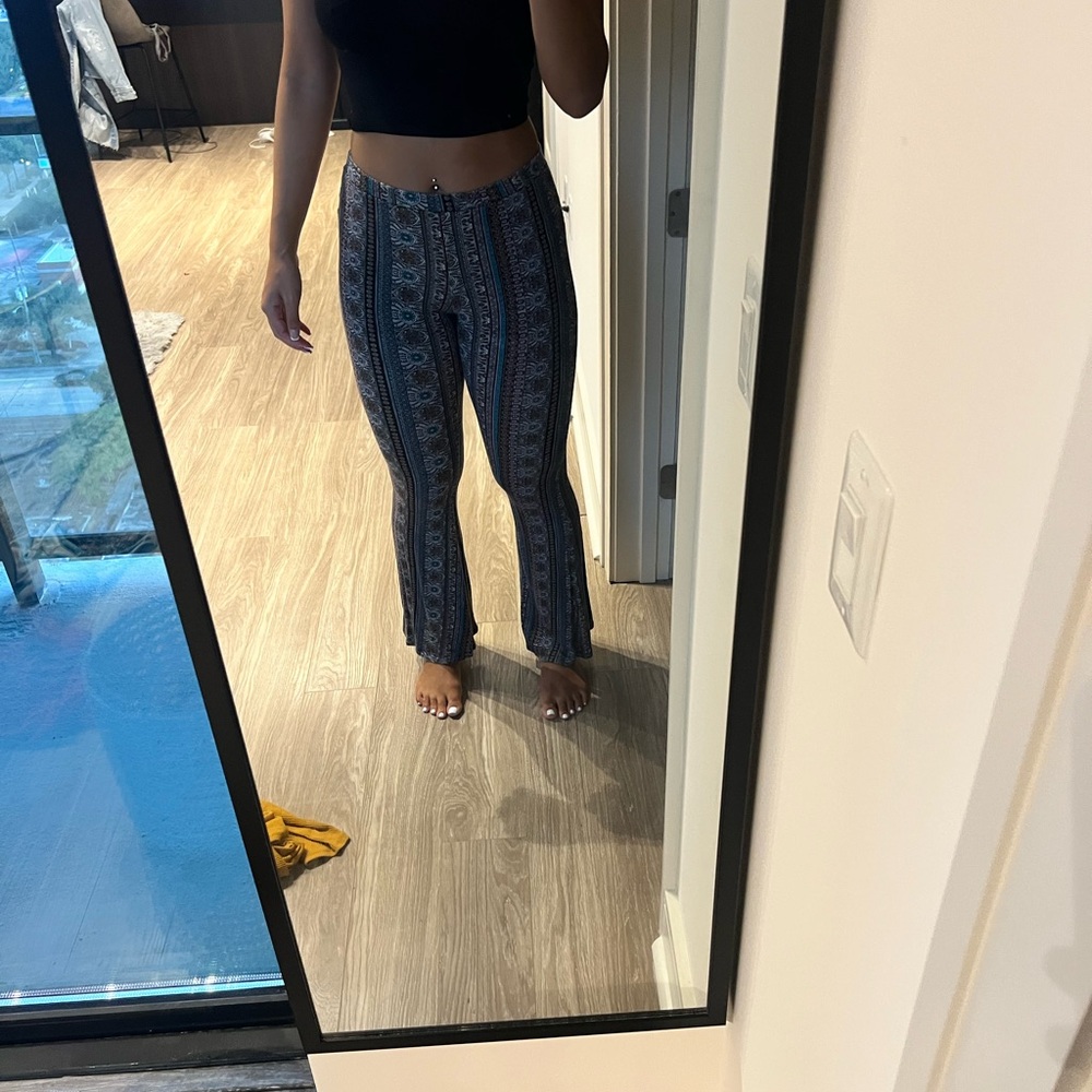 Patterned Blue and Black Pants